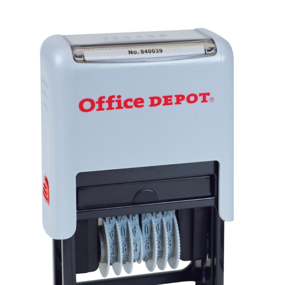 Office Depot® Brand Self-Inking Numberer, Black